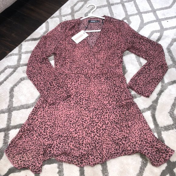Missguided Dresses & Skirts - missguided pink cheetah print dress